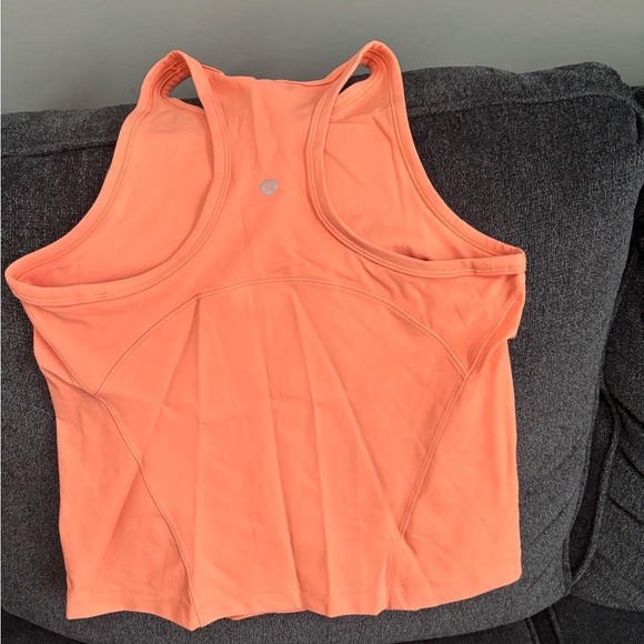 Lululemon orange work out tank. Never worn only tried on. Size 10 - Picture 2 of 3